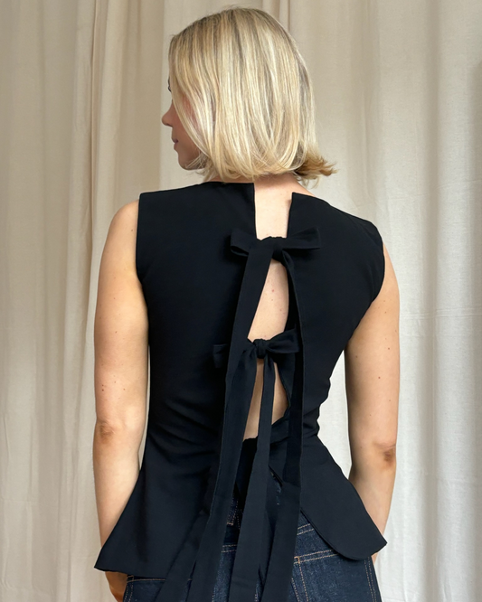 Bowtie Vest Black