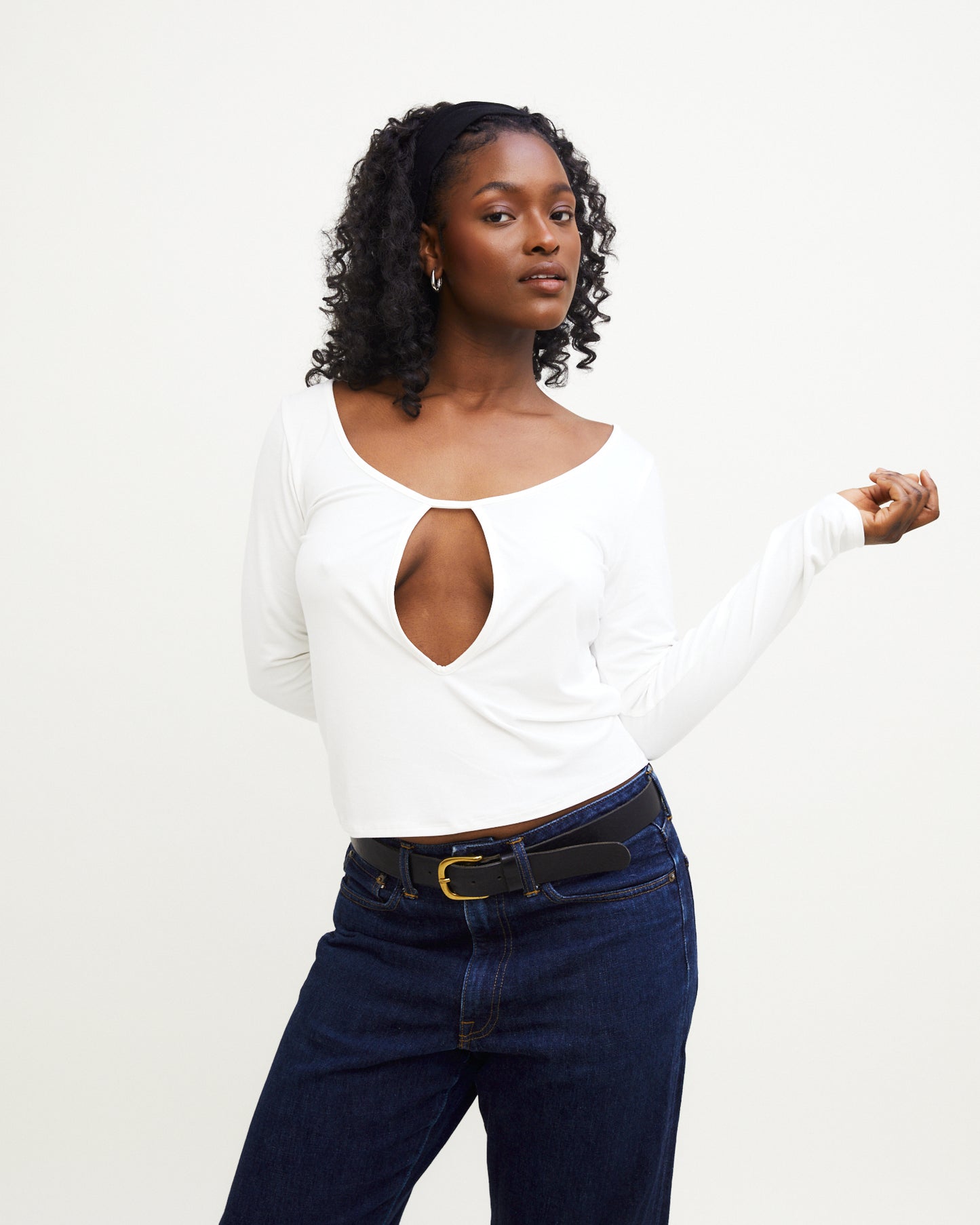 Keyhole Longsleeve Ivory