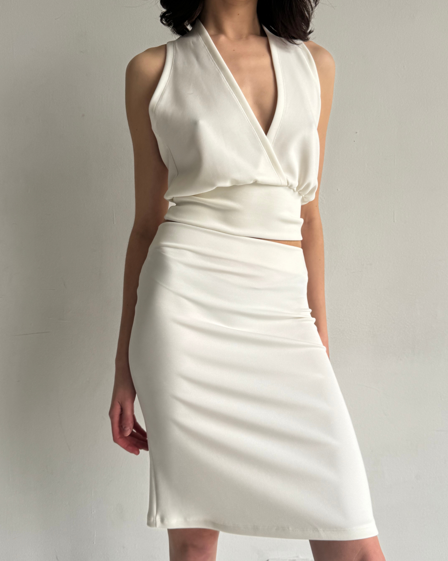 Ease Midi Skirt Ivory