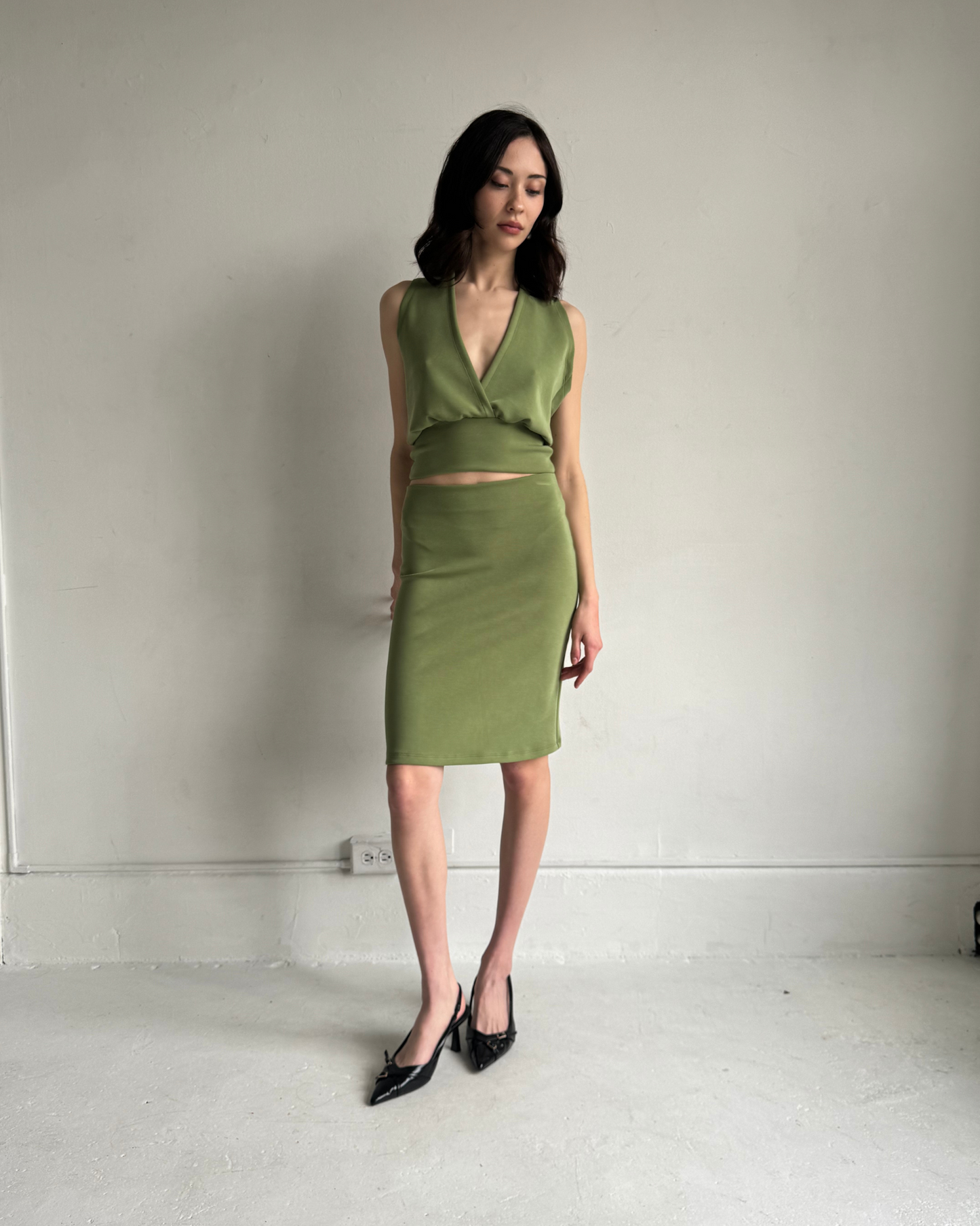 Ease Midi Skirt Lemongrass