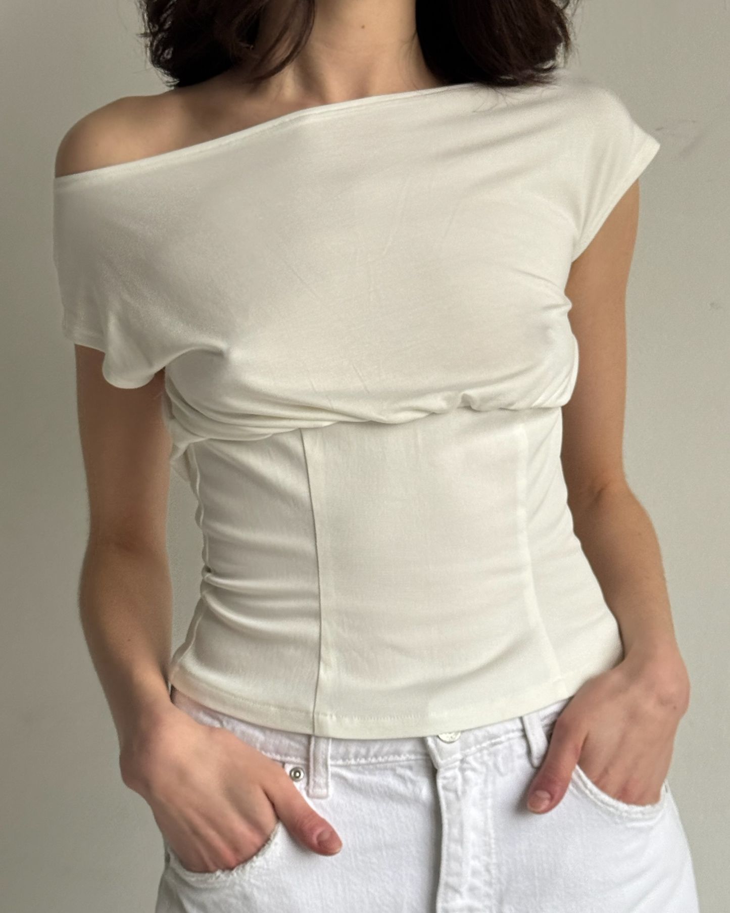 Dahlia Boatneck White