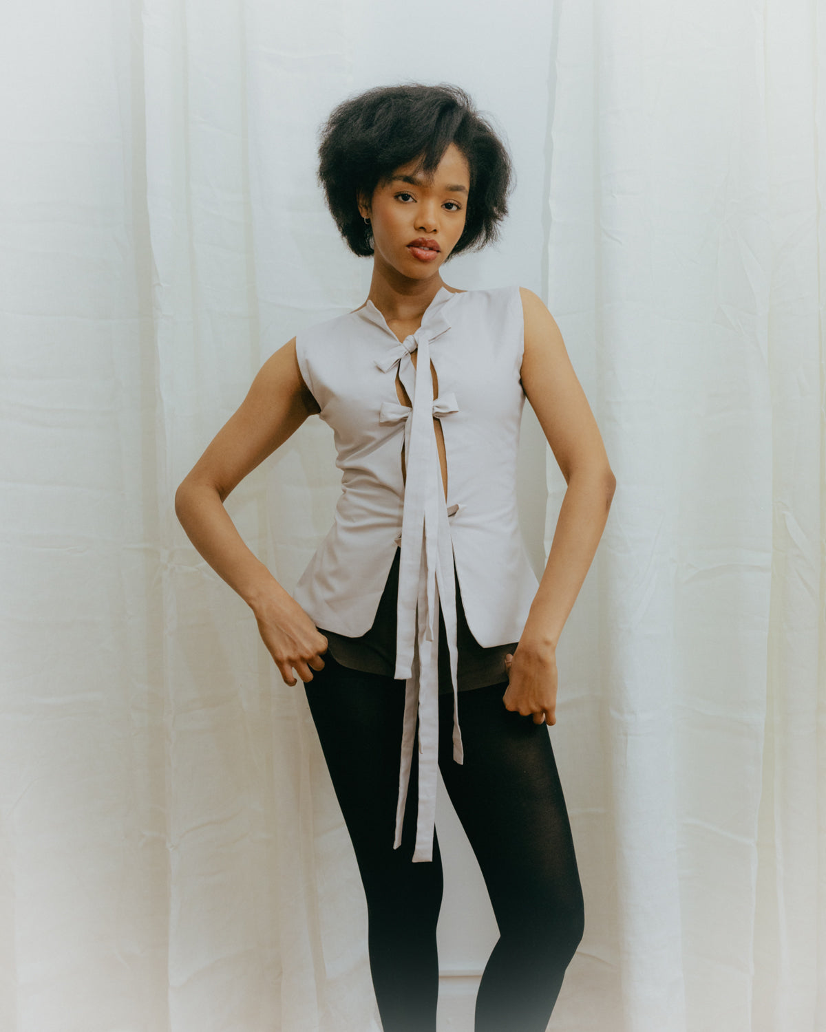 PRE-ORDER Bowtie Vest Soft Grey