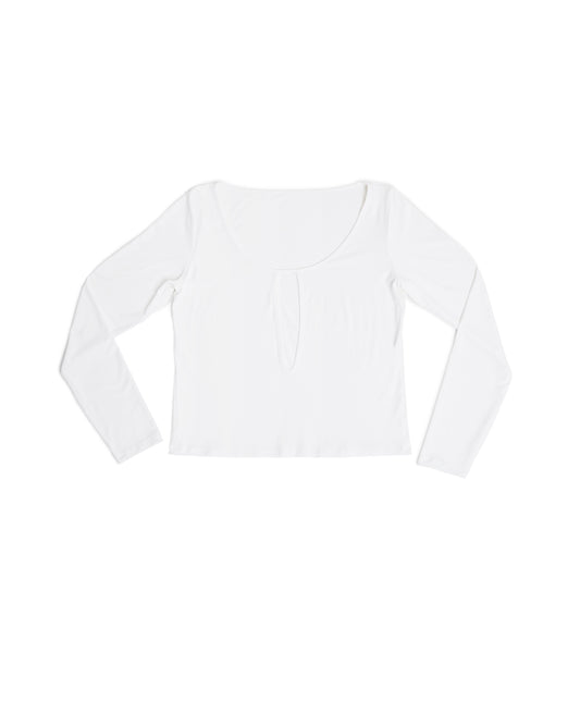 Keyhole Longsleeve Ivory
