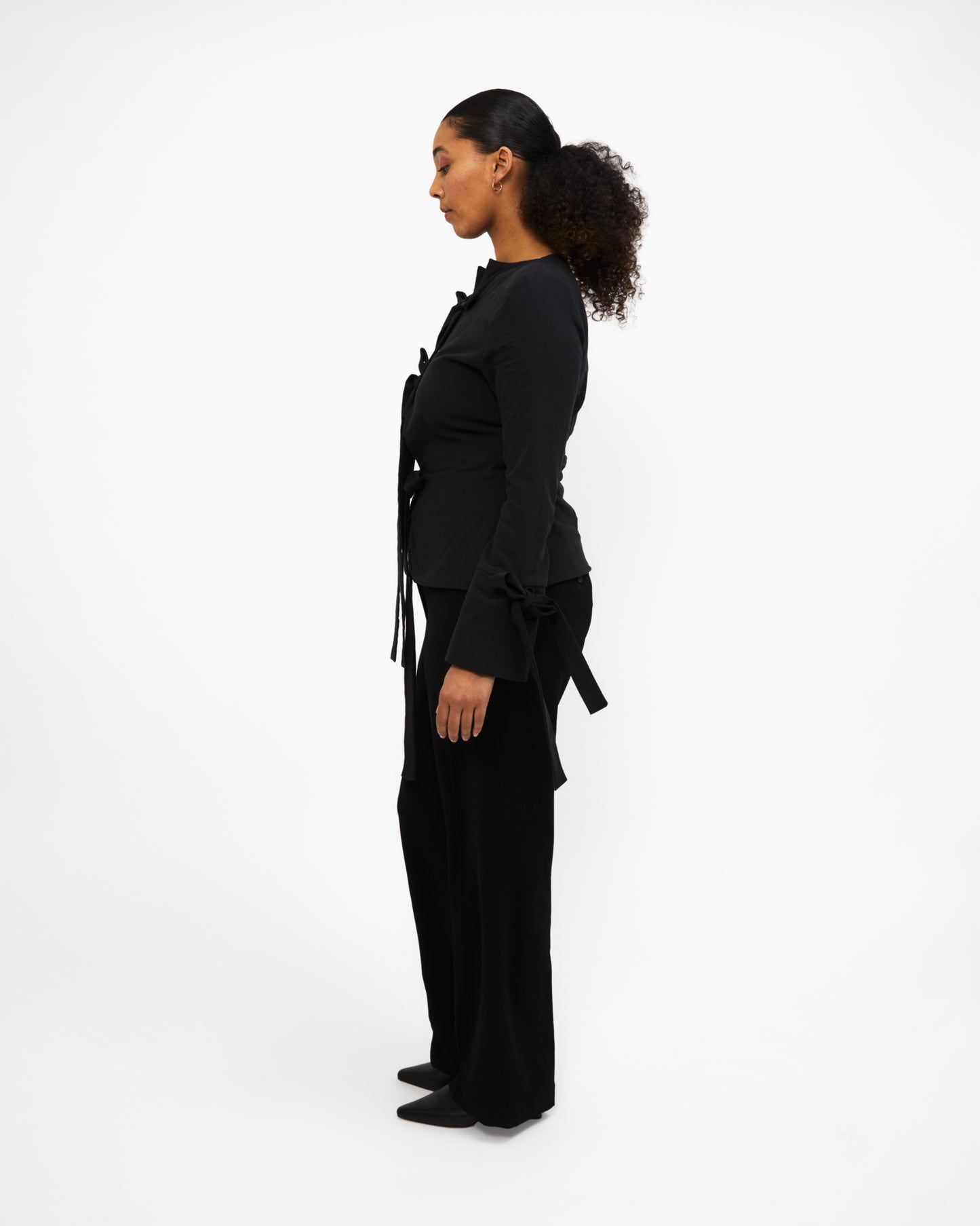Longsleeve Bowtie Vest Black