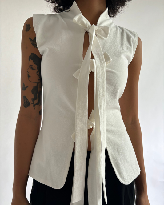 PRE-ORDER Bowtie Vest White