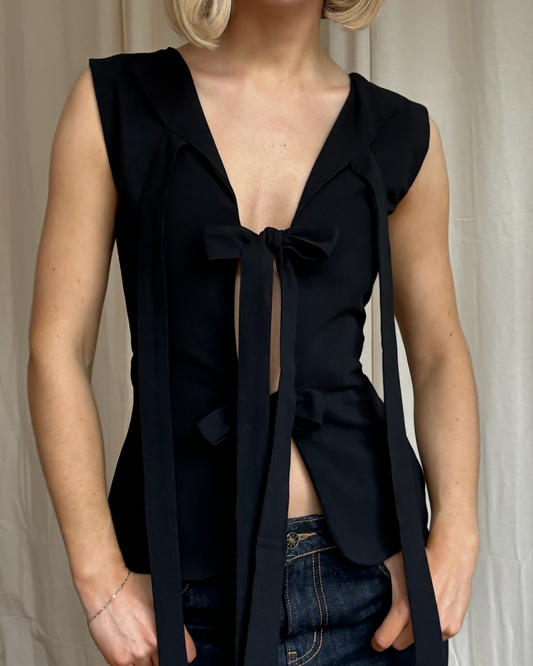 PRE-ORDER Bowtie Vest Black