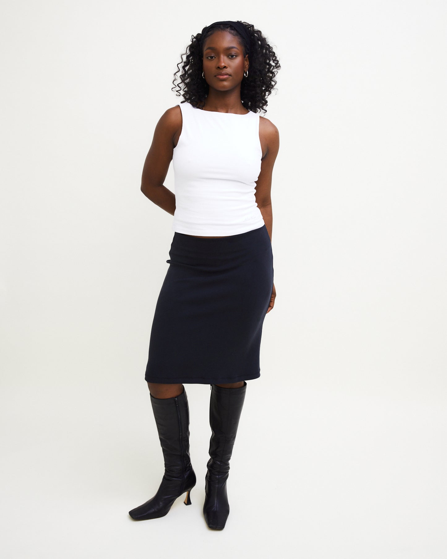 Ease Midi Skirt Black