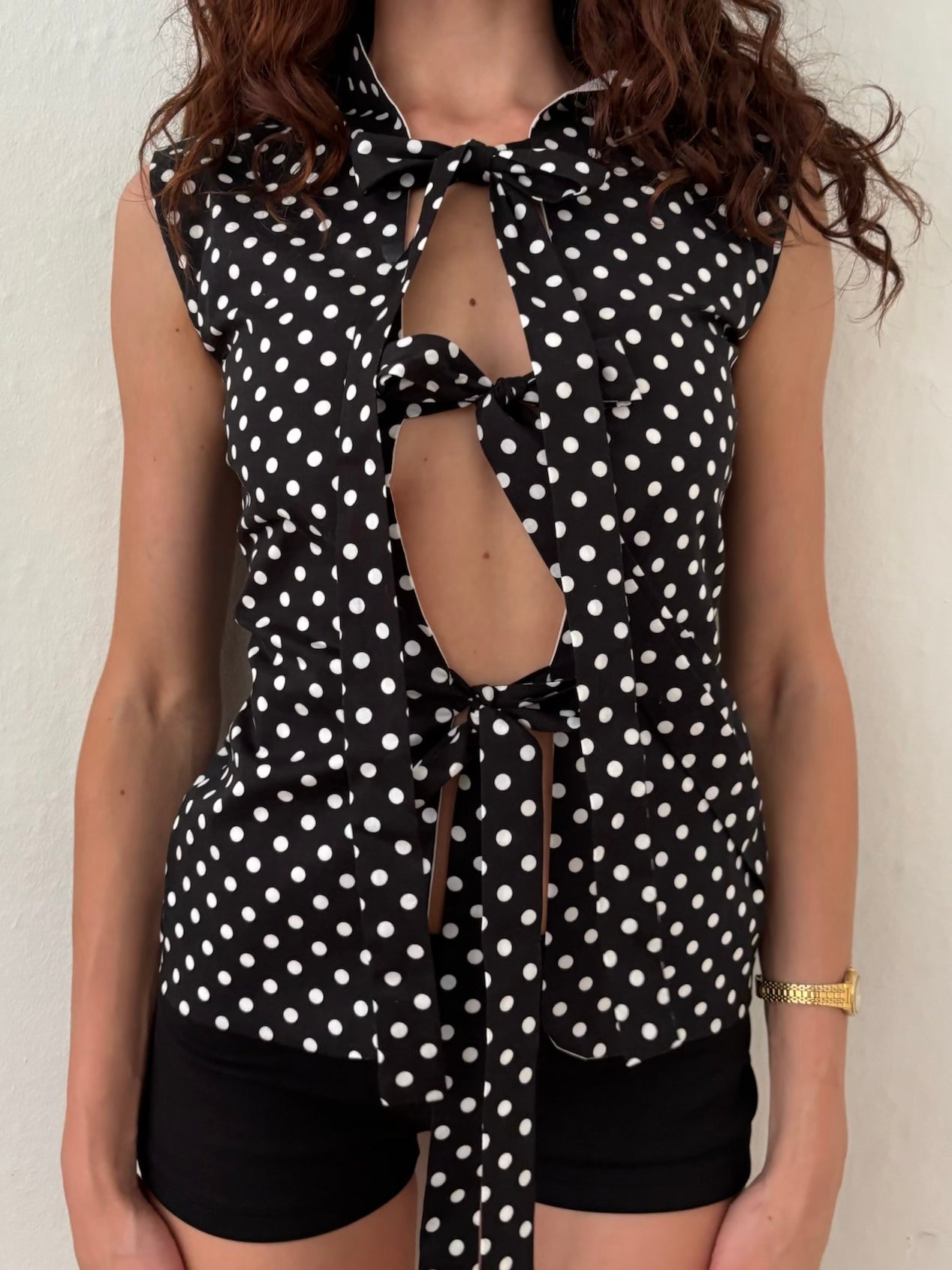 Bowtie Vest Polka Dot/Pink