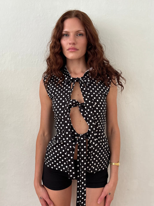 Bowtie Vest Polka Dot/Pink