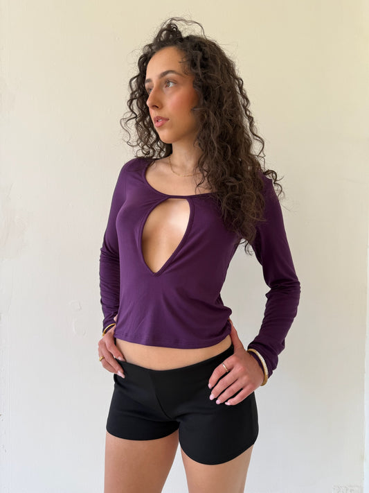 Keyhole Longsleeve Plum
