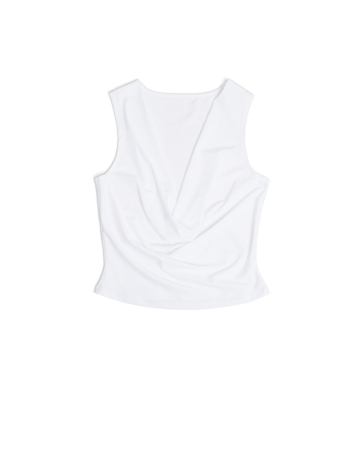 Reversible Cowl Neck Tank White